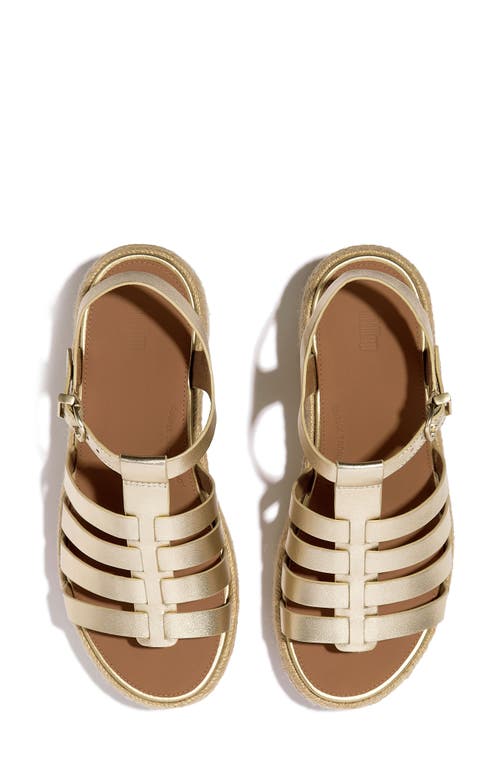 Fitflop Espadrille Platform Wedge Sandal In Platino