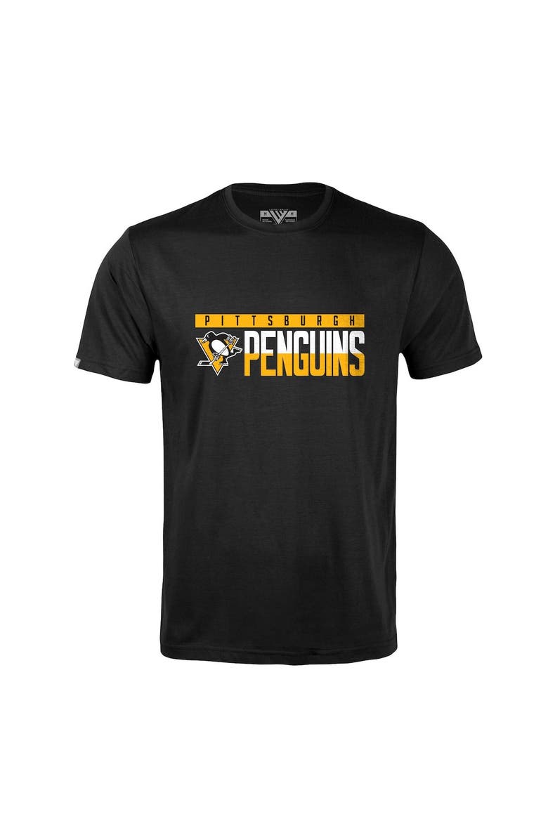 LEVELWEAR Men's Levelwear Black Pittsburgh Penguins Richmond Wordmark T-Shirt, Alternate, color,