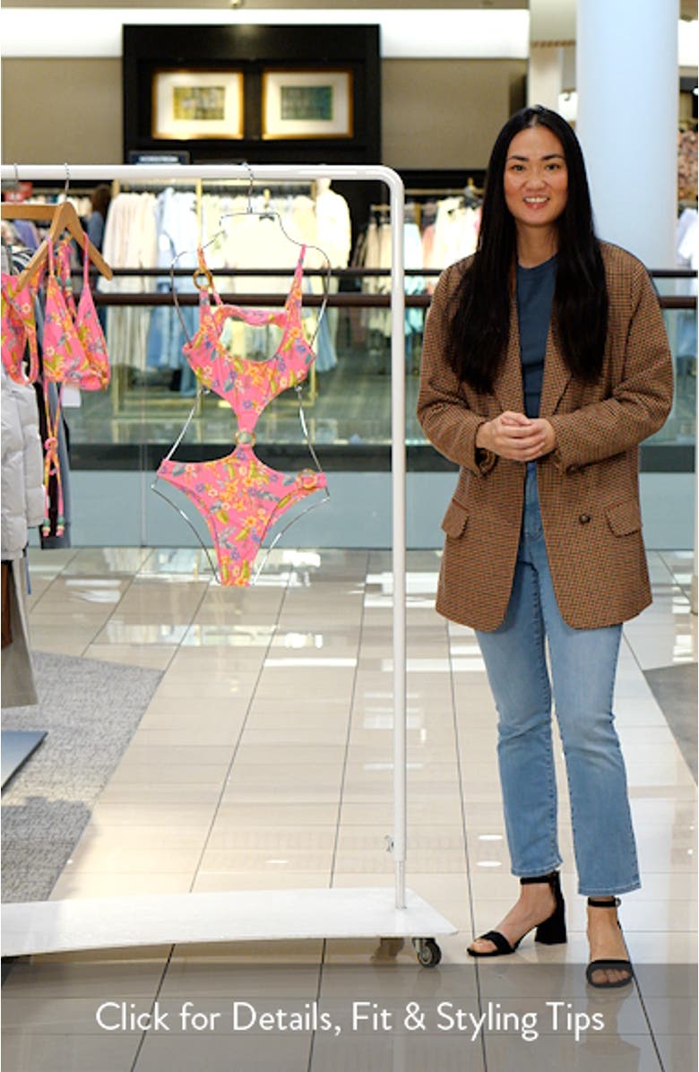 Retro Ring Cutout One-Piece Swimsuit, sales video thumbnail