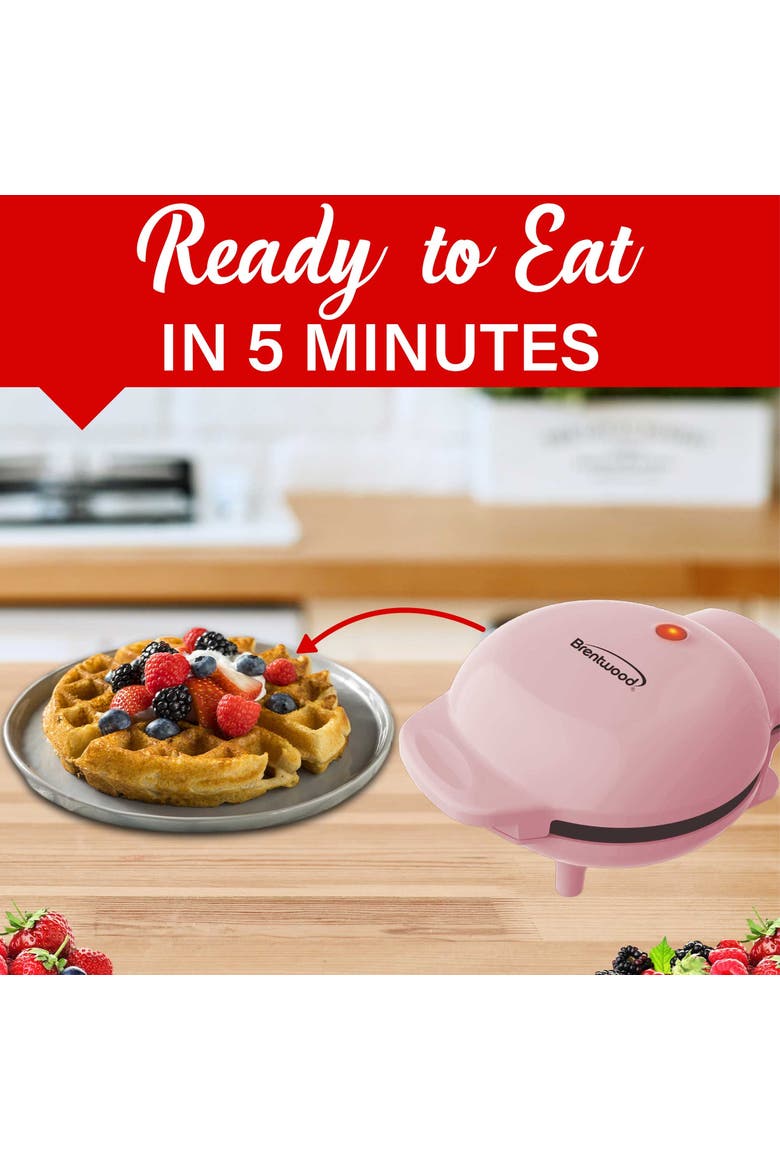 Non-Stick 5 Waffle Maker, Alternate, color, Pink