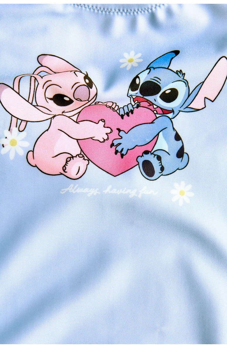 H&M Two-piece swimsuit and one-piece swimsuit set, Alternate, color, Light Pink/Lilo & Stitch
