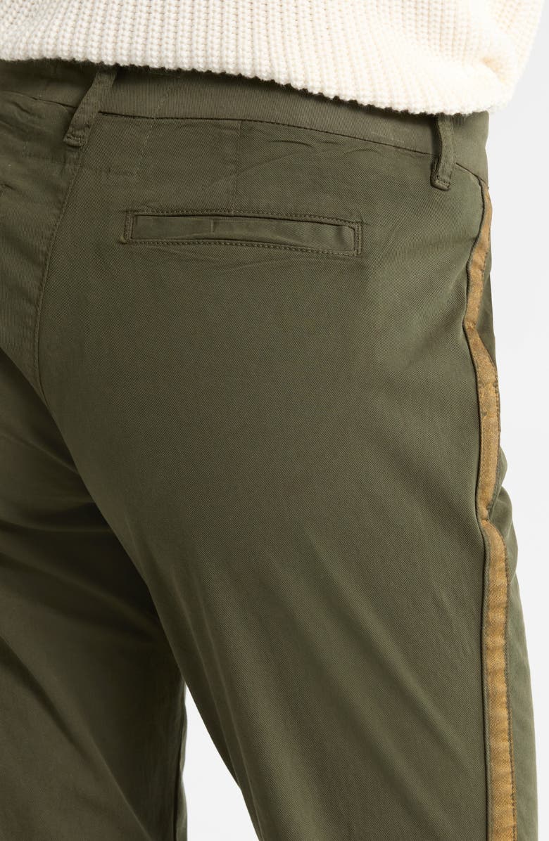 Frank & Eileen Wicklow Crop Chinos, Alternate, color, Army Tuxedo Gold Stripe