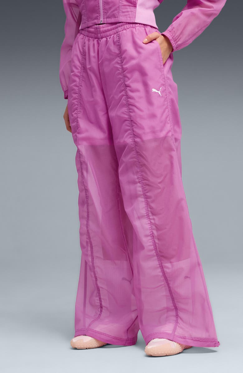 PUMA Dare To Nylon Ripstop Wide Leg Track Pants, Main, color,
