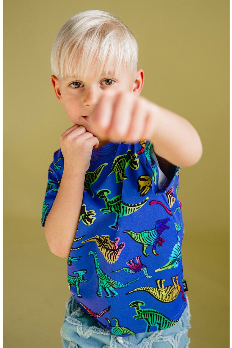 Kids' Dinosaur Graphic T-Shirt, Alternate, color, DINO BLUE