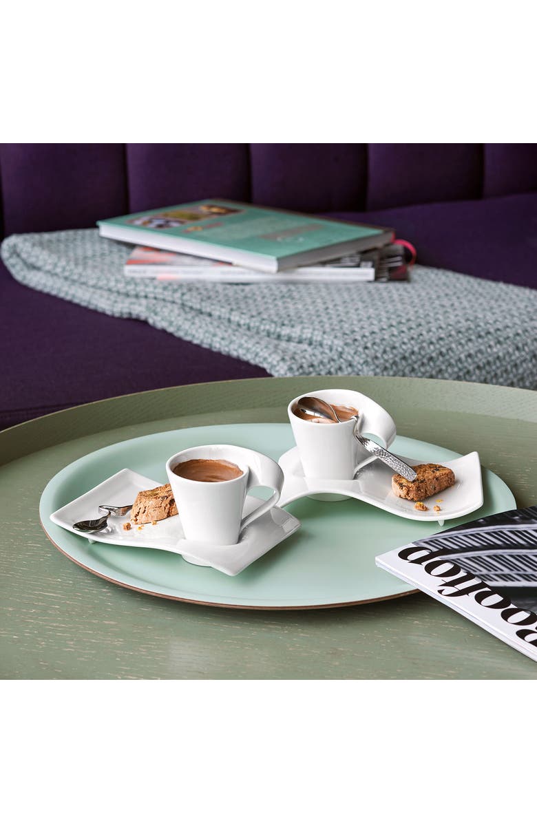 Villeroy & Boch NewWave Caffè 6 Piece Espresso Set for 2, Alternate, color, White