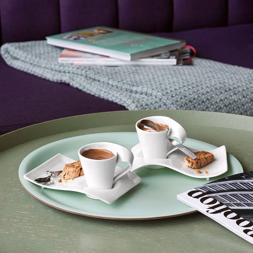 Villeroy & Boch Newwave Caffè 6 Piece Espresso Set For 2 In White