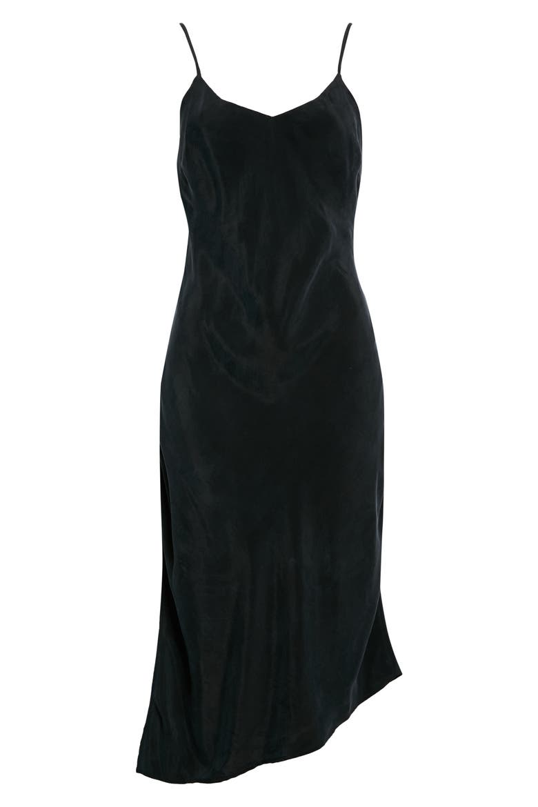 Asymmetric Midi Slipdress, Alternate, color, TRUE BLACK