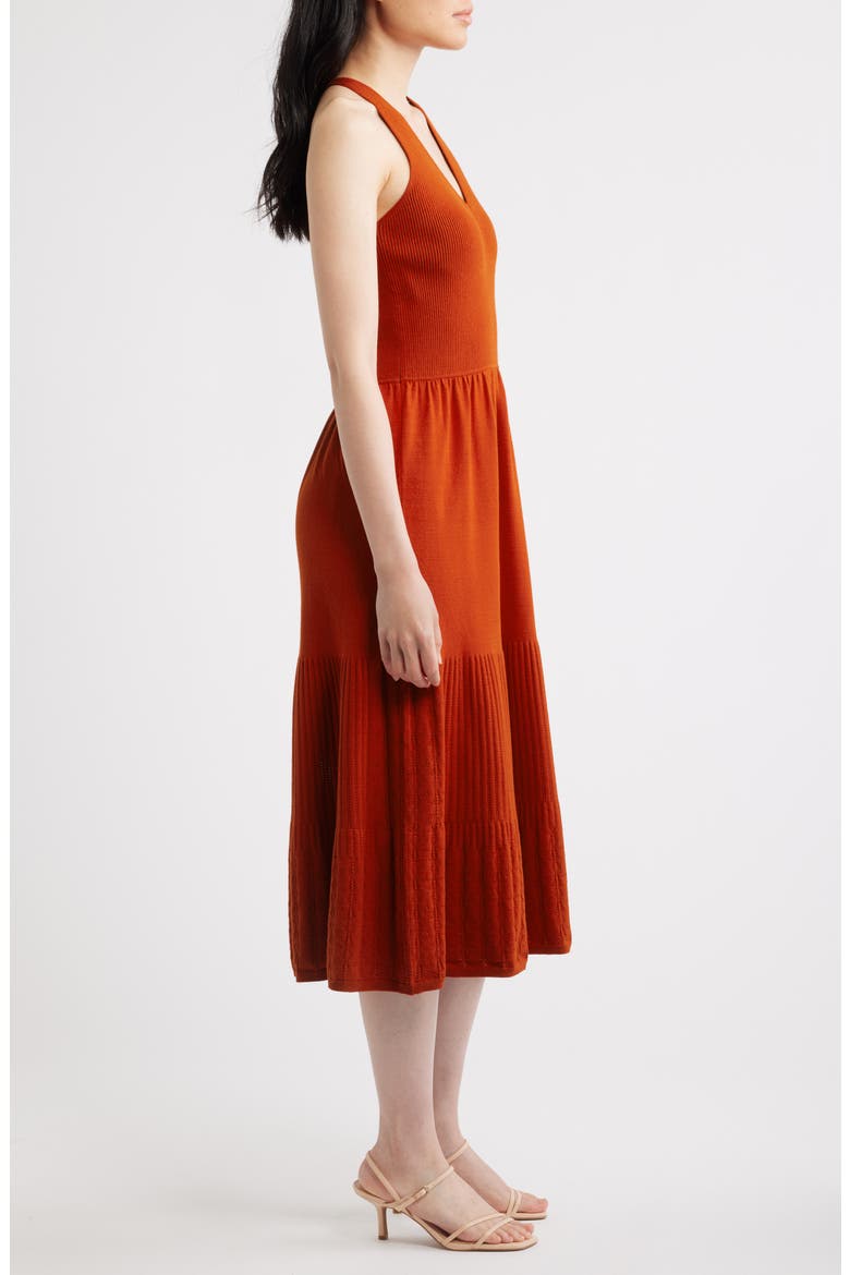 The Hazel Sleeveless Sweater Midi Dress, Alternate, color, MOROCCAN RED