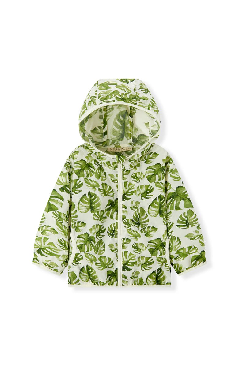 Milkbarn Sun Shield Windbreaker Jacket, Main, color, Island Leaf