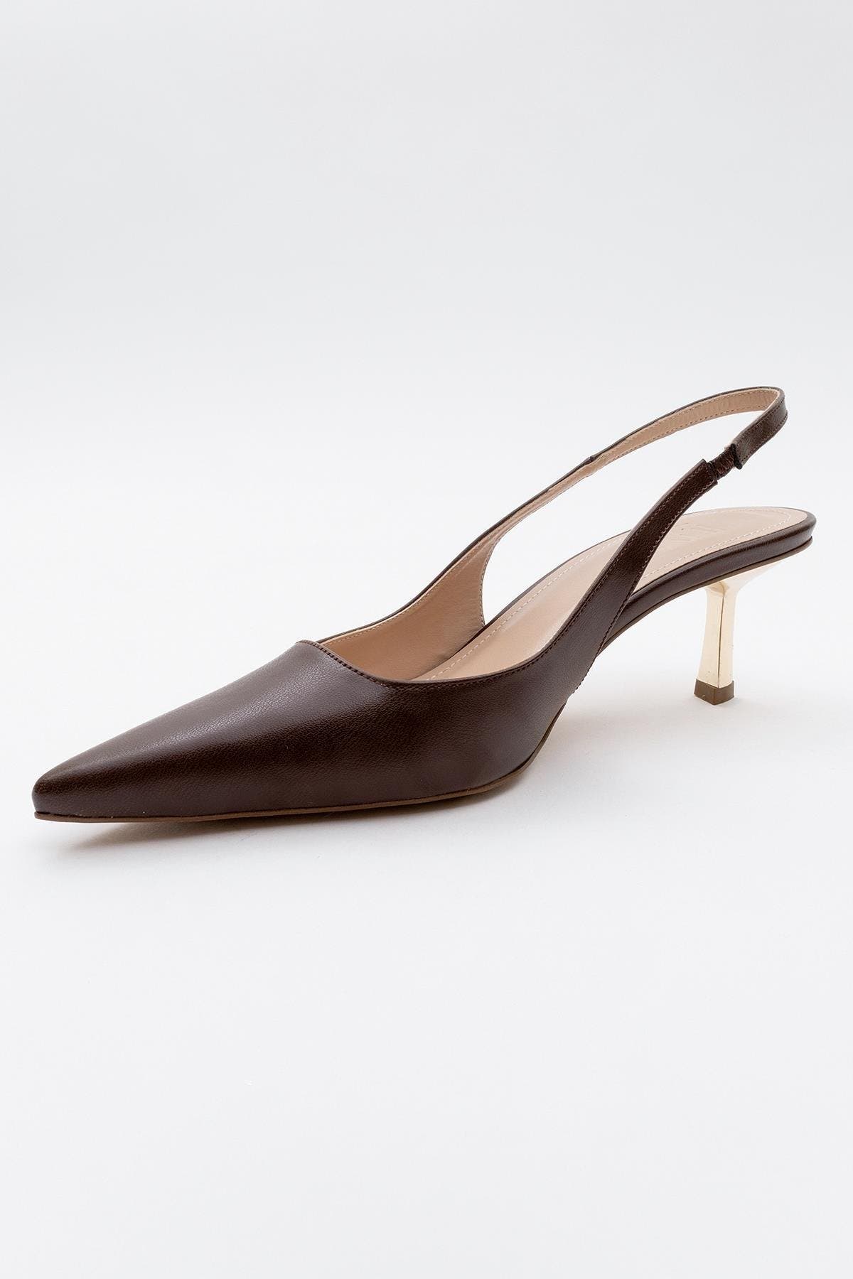 Prologue Shoes Marten Slingback Pointed Toe Pump, Alternate, color, Brown