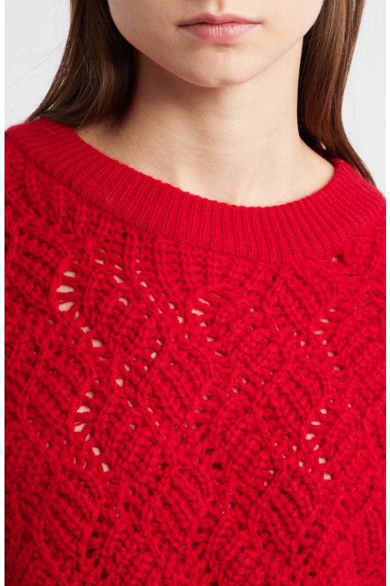 Raya Cashmere Sweater, Alternate, color, RED LOVE