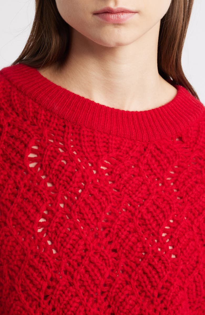 Elie Tahari Raya Cashmere Sweater, Alternate, color, Red Love