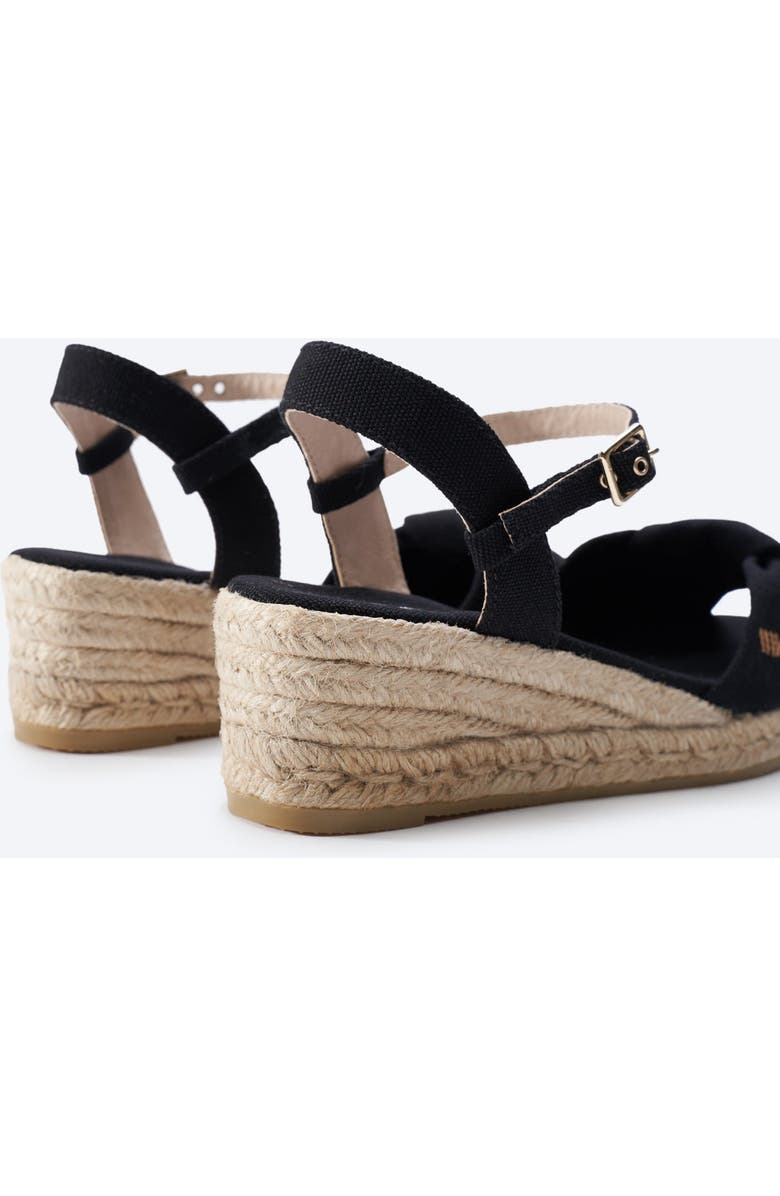 VISCATA Farella Canvas Espadrille Sandal Wedges, Alternate, color, Black