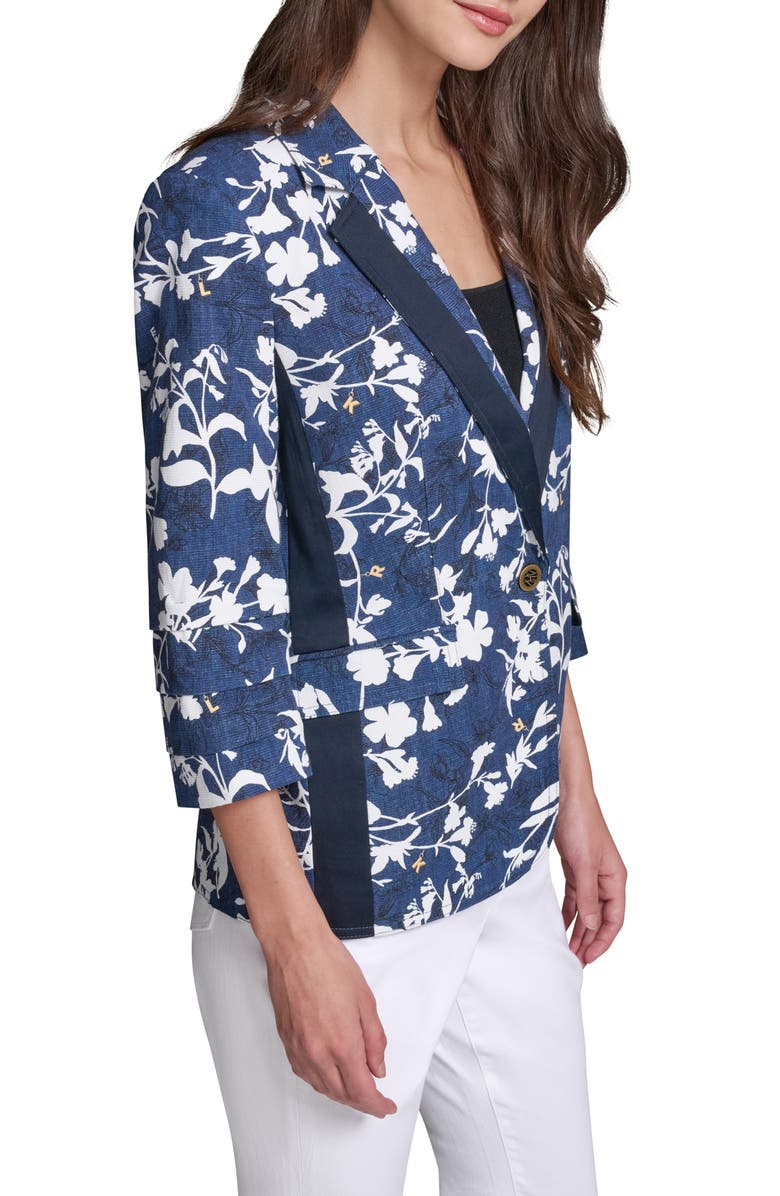KARL LAGERFELD PARIS Floral Print Blazer, Alternate, color,