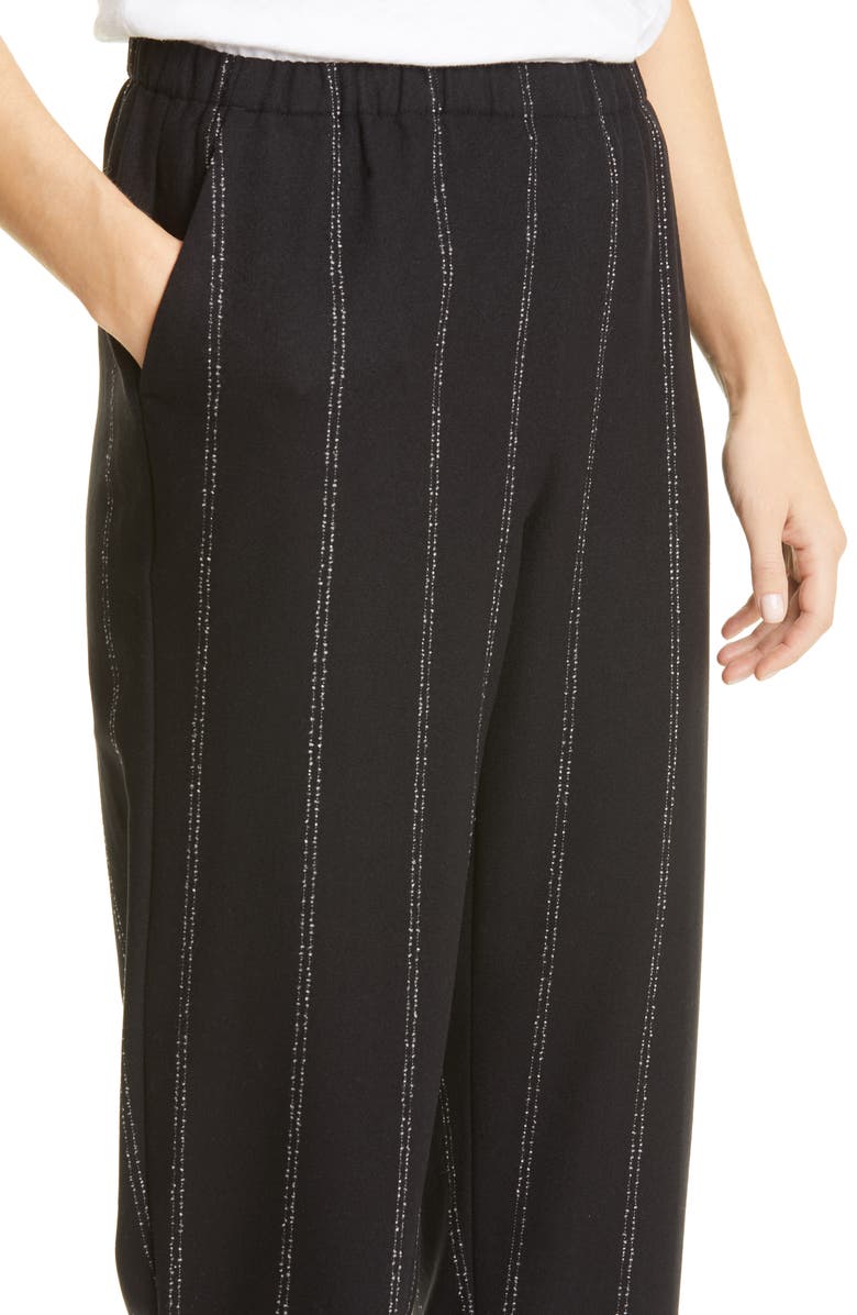 Eileen Fisher Stripe Tapered Ankle Pants, Alternate, color, 