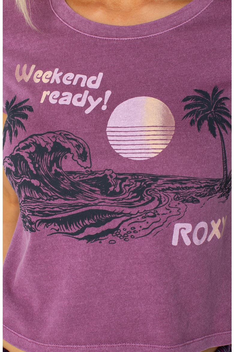 Weekend Ready Crop Graphic T-Shirt, Alternate, color, TULIPWOOD