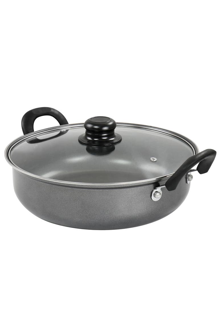 Everyday 12 Inch Highberry Nonstick All Purpose Pan with Lid, Main, color, Grey