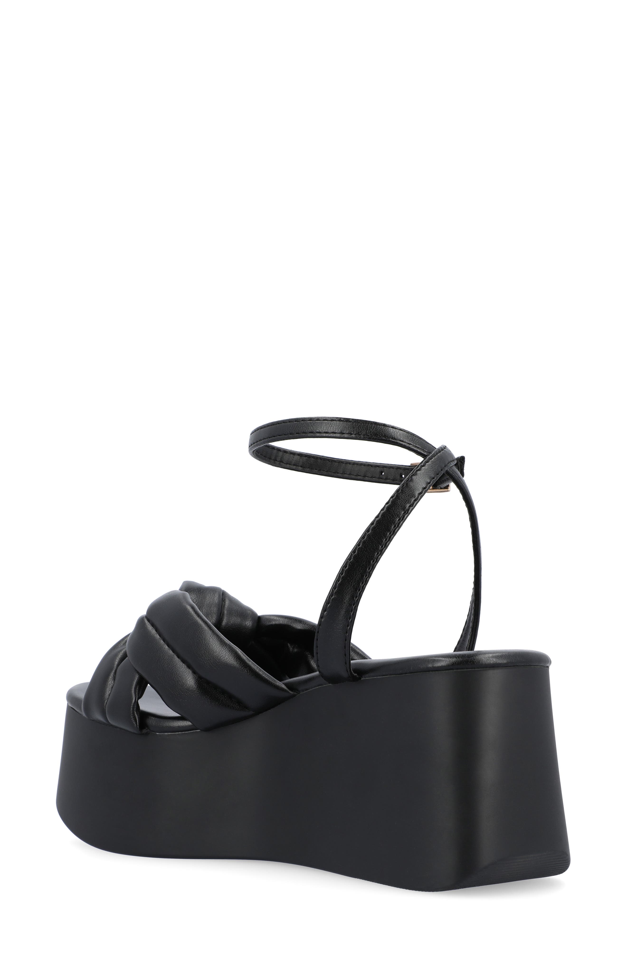 Journee Collection Lailee Ankle Strap Platform Sandal, Alternate, color, Black