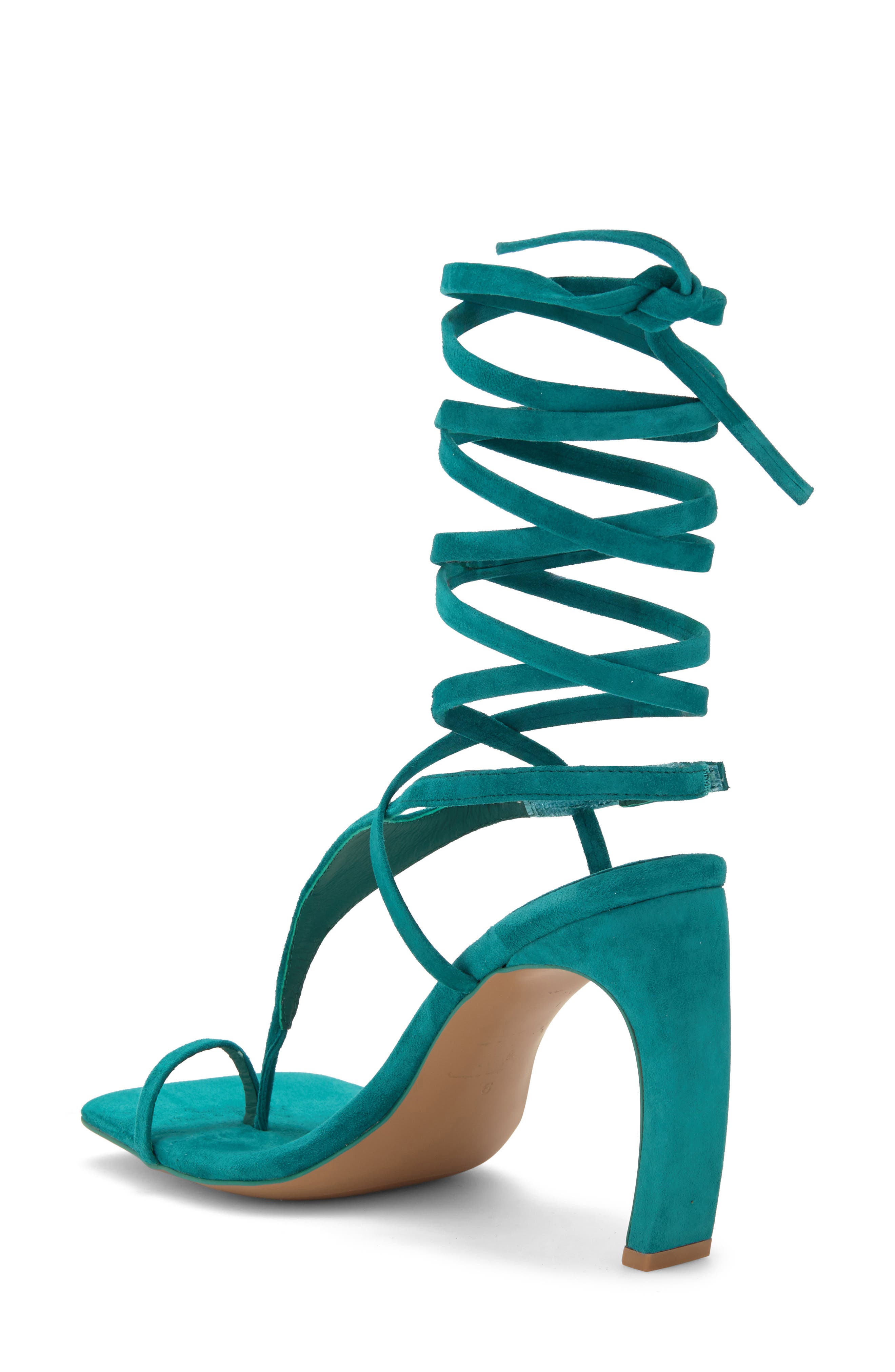 Bon Bon Ankle Wrap Sandal, Alternate, color, TURQUOISE SUEDE
