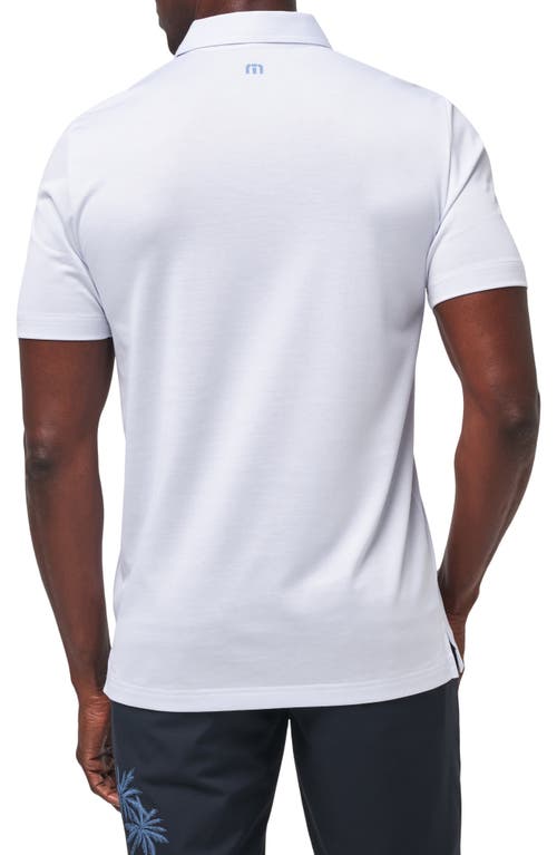 Travismathew Dolphin Cruise Stripe Polo In White