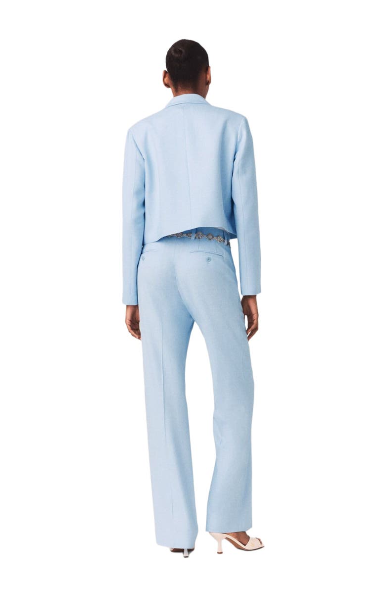 maje Short single-breasted jacket, Alternate, color, Blue Sky