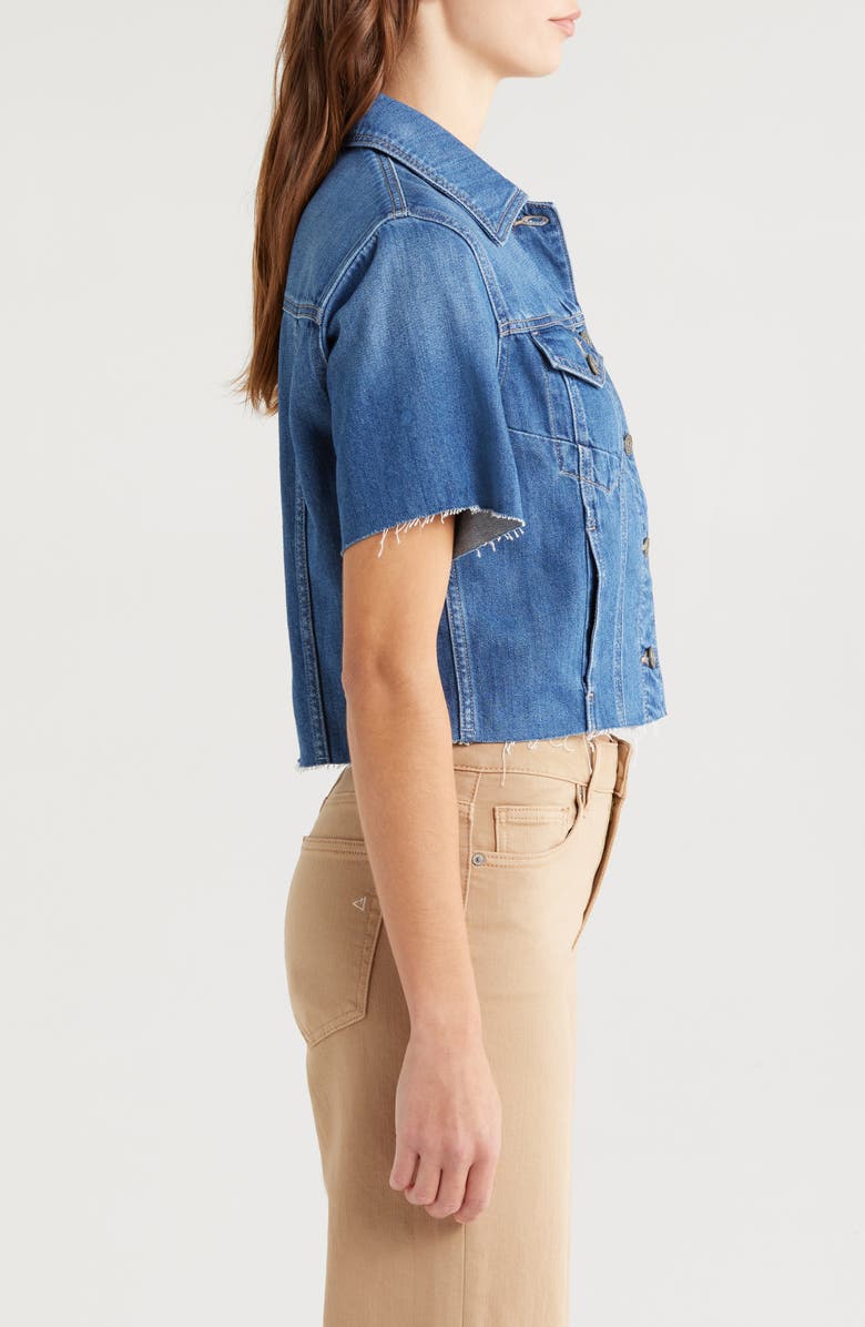 HIDDEN JEANS Crop Denim Shirt, Alternate, color,