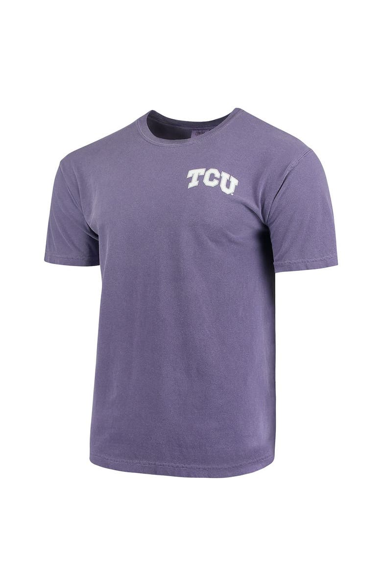 IMAGE ONE Men's Purple TCU Horned Frogs Baseball Flag Comfort Colors T-Shirt, Main, color, 