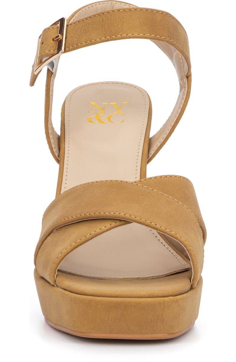 NEW YORK AND COMPANY Adalia Faux Leather Platform Pump, Alternate, color, Tan