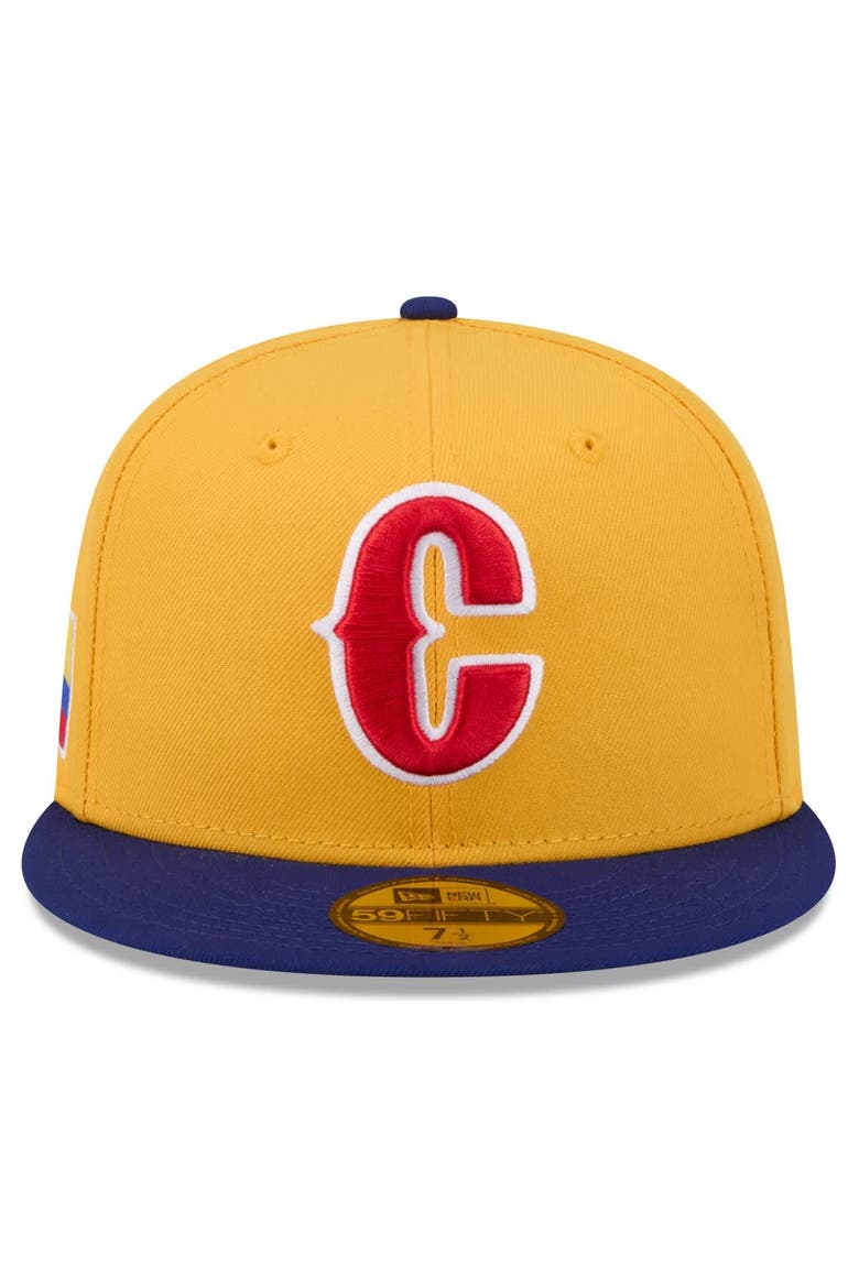 Men's New Era  Yellow/Blue Colombia Baseball 2026 World Baseball Classic 59FIFTY Fitted Hat, Alternate, color, Yellow