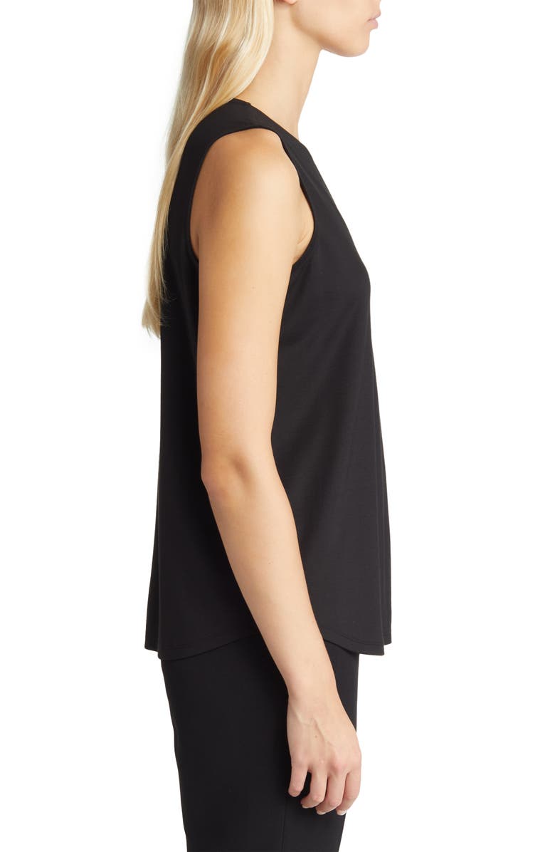 Anne Klein Harmony Pleat Neck Shell, Alternate, color, Anne Black