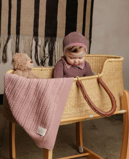 Ely's & Co. Looms Cable Pointelle Flat Collection In Brown