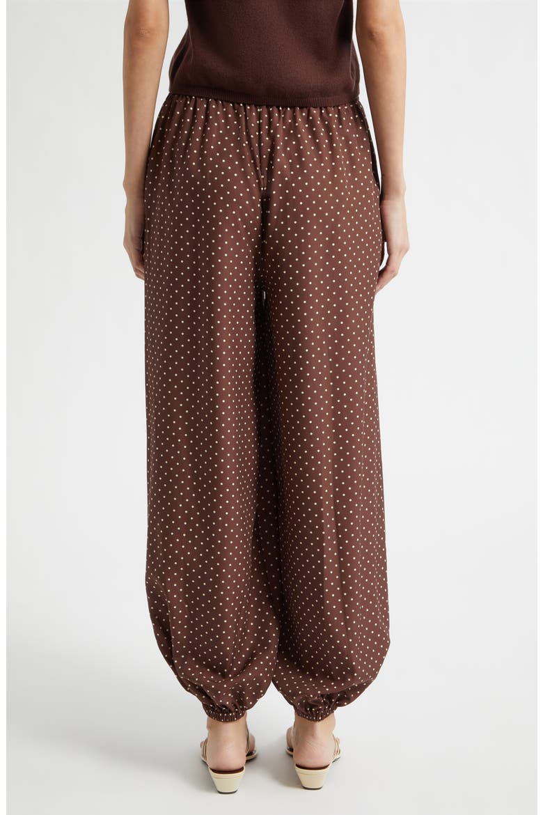 Evie Polka Dot Mid Rise Balloon Pants, Alternate, color, CHOCOLATE VANILLA