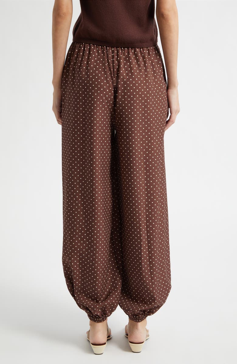 POSSE Evie Polka Dot Mid Rise Balloon Pants, Alternate, color, Chocolate Vanilla