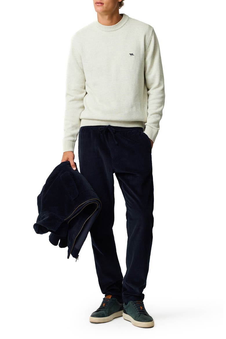 Crewneck Cotton Sweater, Alternate, color, FOG