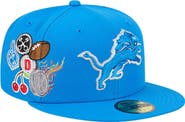 New Era Men's New Era  Blue Detroit Lions Group Chat 59FIFTY Fitted Hat