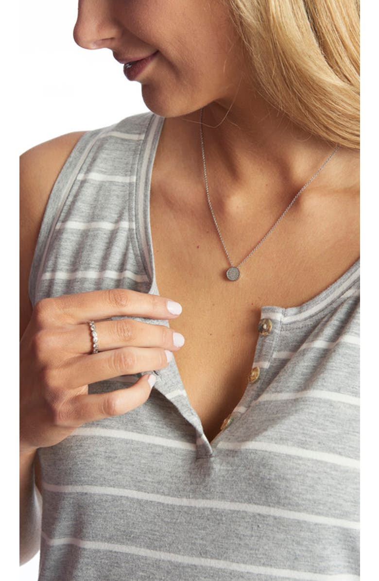 Everly Grey Joy During & After 2-Piece Maternity/Nursing Sleep Set, Alternate, color, Heather Grey Stripe