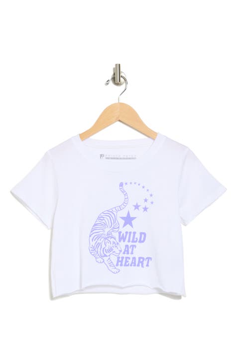 Kids' Wild At Heart Crop T-Shirt (Big Kid)