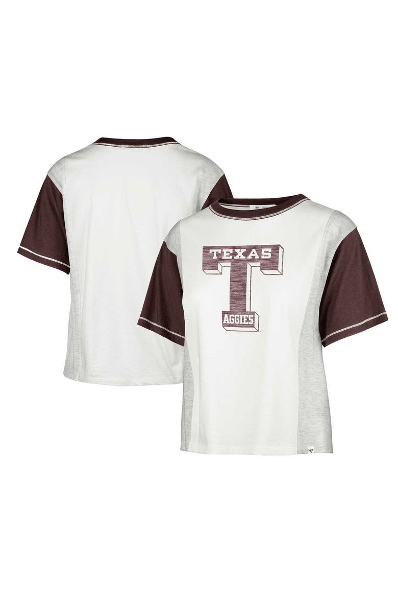 Women's '47 White Texas A&M Aggies Vault Premier Tilda T-Shirt, Main, color, White