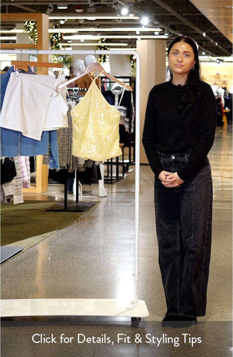 Sun Salutations Sequin Halter Top, sales video thumbnail