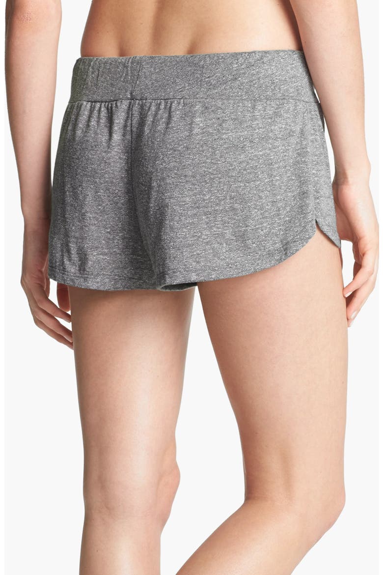 Heather Knit Shorts, Alternate, color, GREY HEATHER