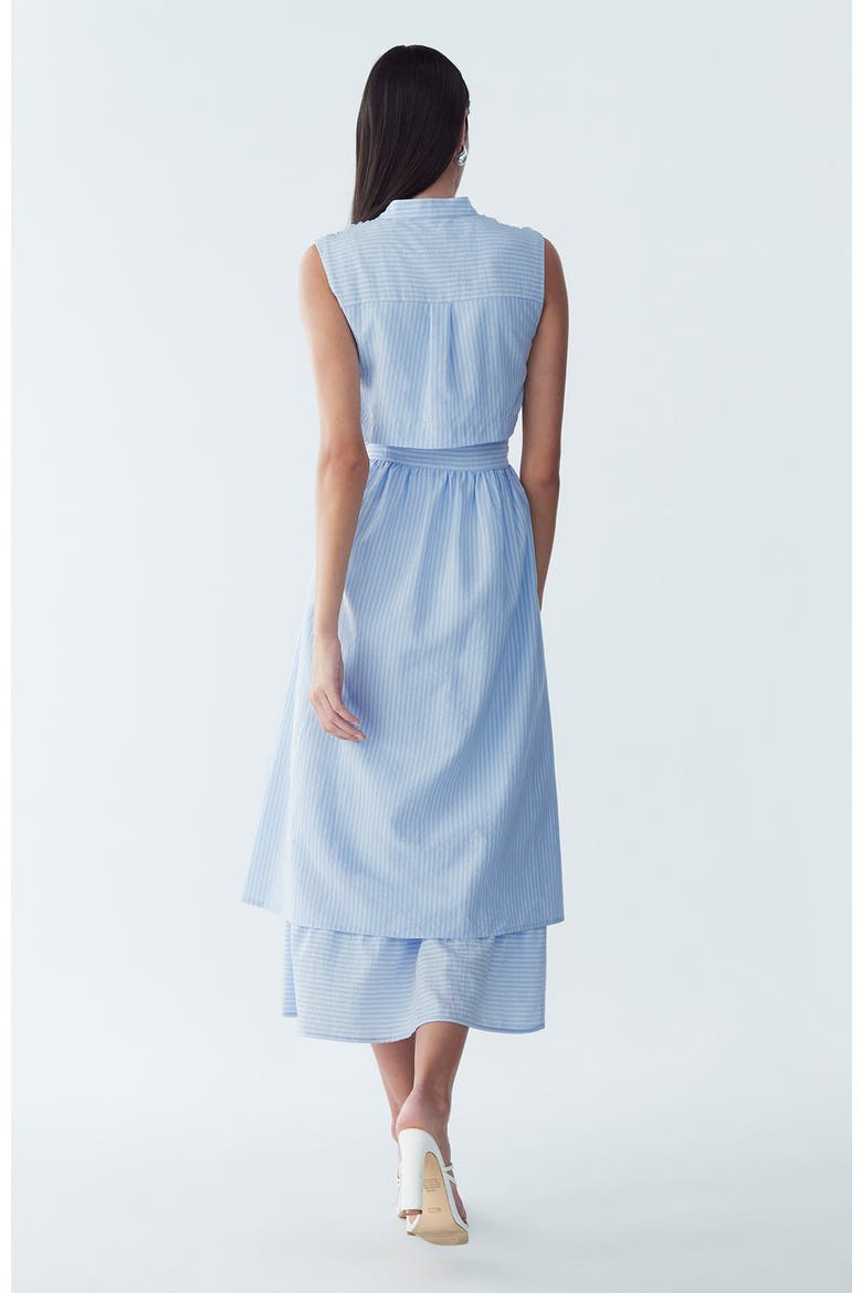 Fallyn Midi Dress, Alternate, color, Sky Blue - Wht