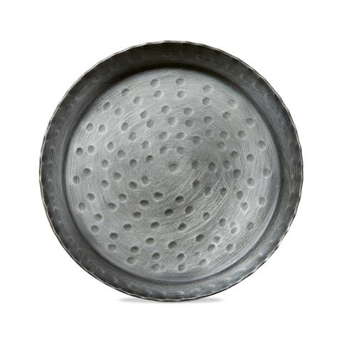 Remi Round Black Iron Pillar Plate Candle Holder Everyday Use