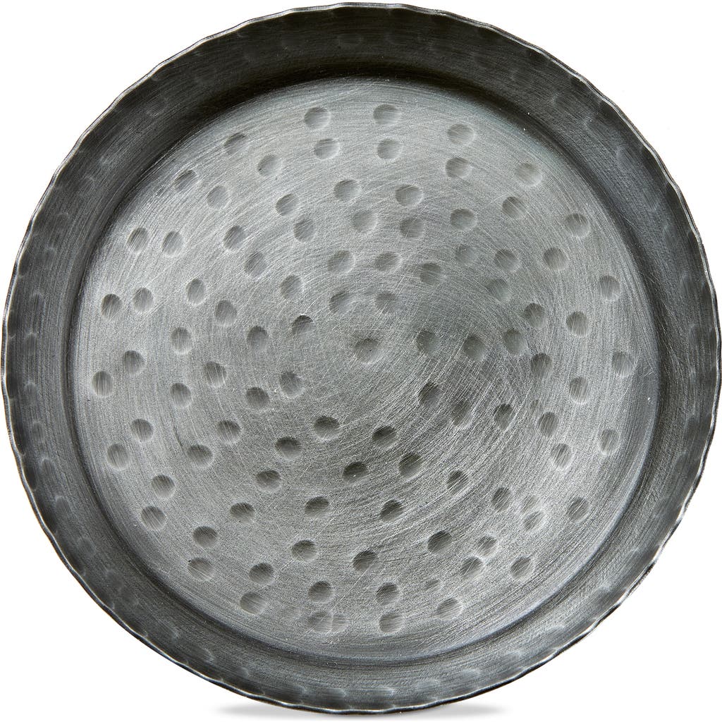 Tag Remi Round Black Iron Pillar Plate Candle Holder Everyday Use In Silver