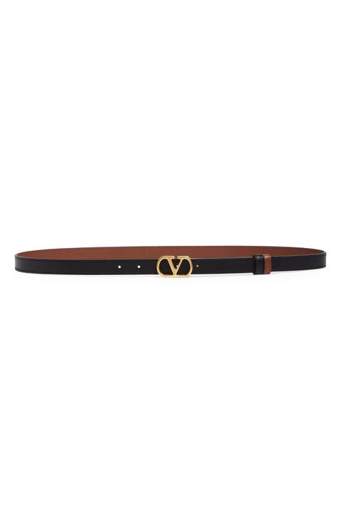 VLOGO Signature Reversible Leather Belt