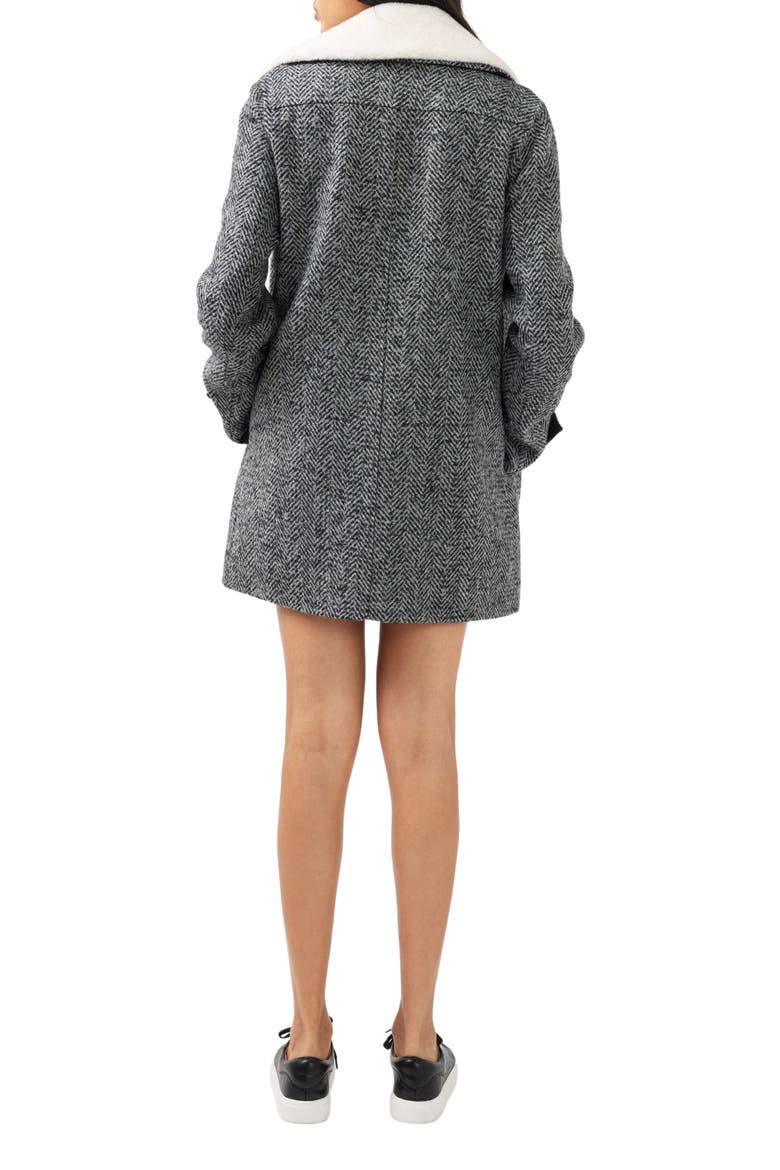 Liberty Collar Wool Blend Coat, Alternate, color, Charcoal