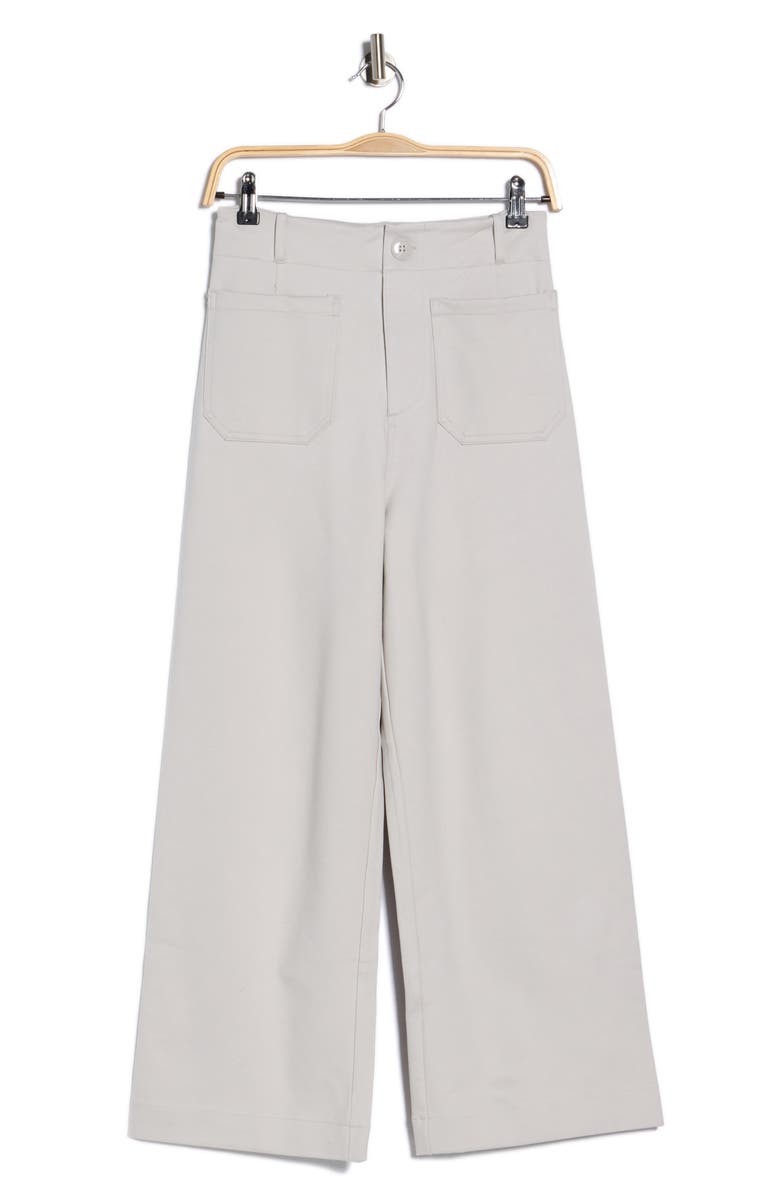 T Tahari Crop Wide Leg Pants, Alternate, color, Pale Platinum