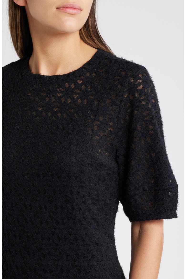 Brushed Lace Maxi Dress, Alternate, color, BLACK