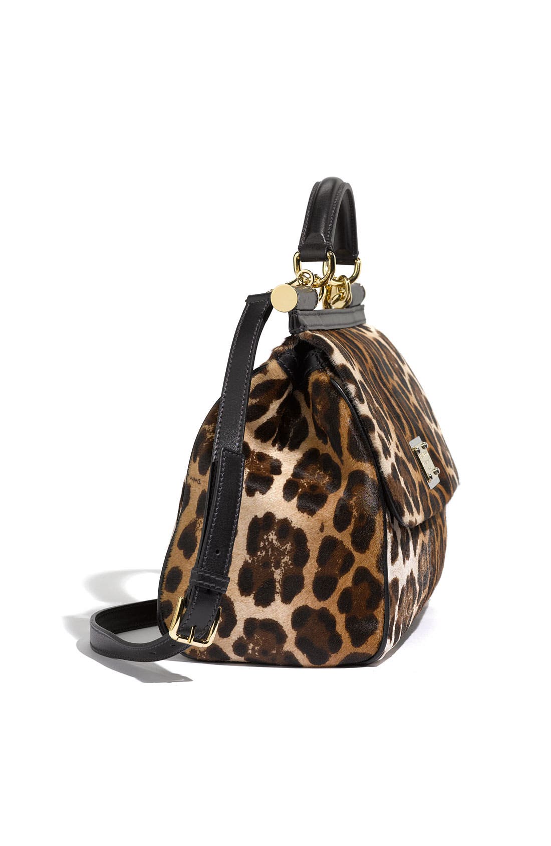 'Miss Sicily' Leopard Print Satchel, Alternate, color, NATURAL
