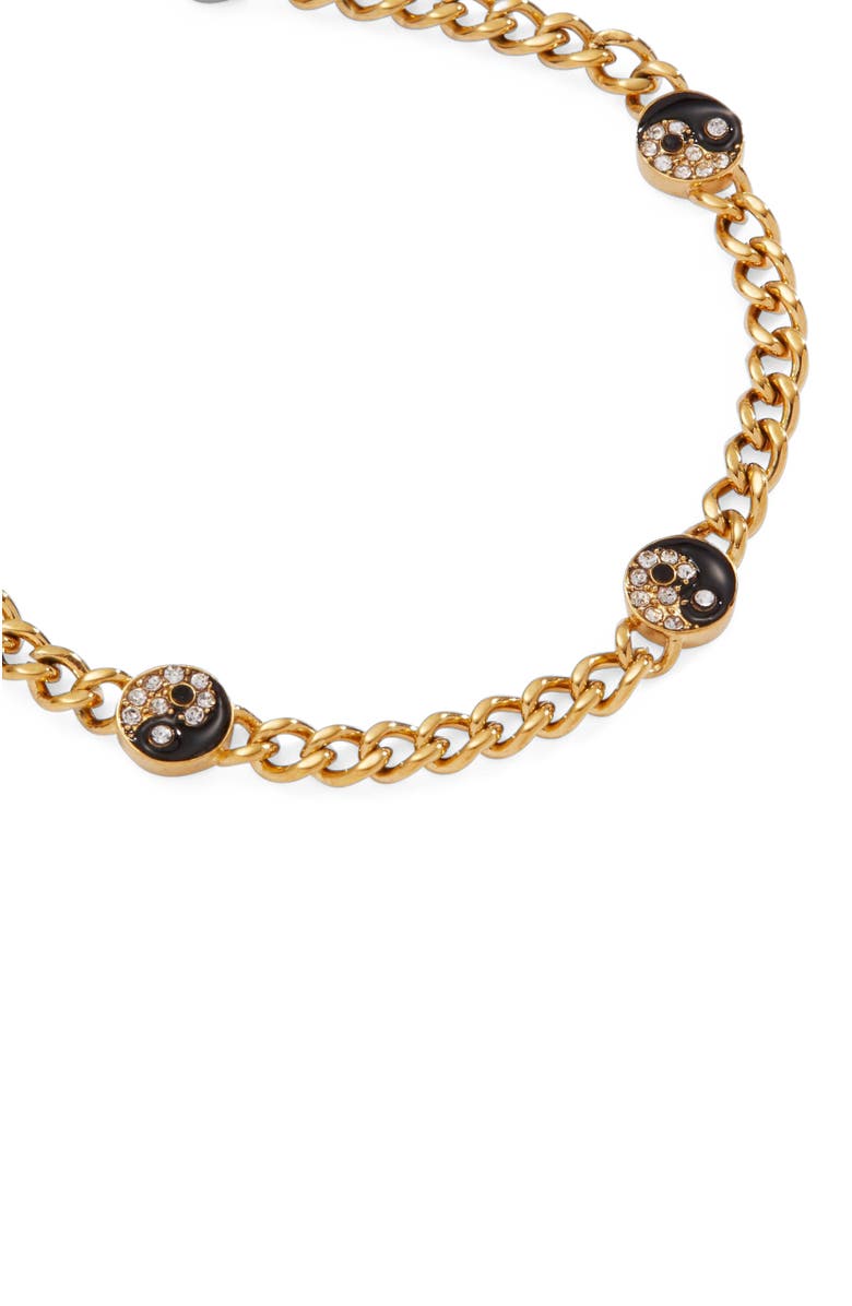 Alex and Ani Yin Yang Curb Chain Bracelet, Alternate, color, Gold