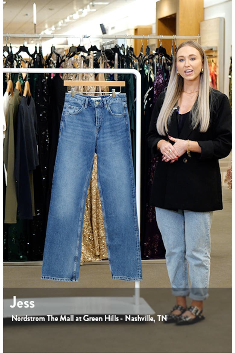 Mid Rise Straight Leg Jeans video